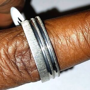 Stainless steel wide band hypoallergenic nickel free Men's ring sz 11